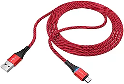 Кабель Borofone BU25 Glory USB-A - micro USB 12w 2.4a 1.2м cable Red - миниатюра 3 Кабель Borofone BU25 Glory USB-A - micro USB 12w 2.4a 1.2м cable Red - миниатюра 3