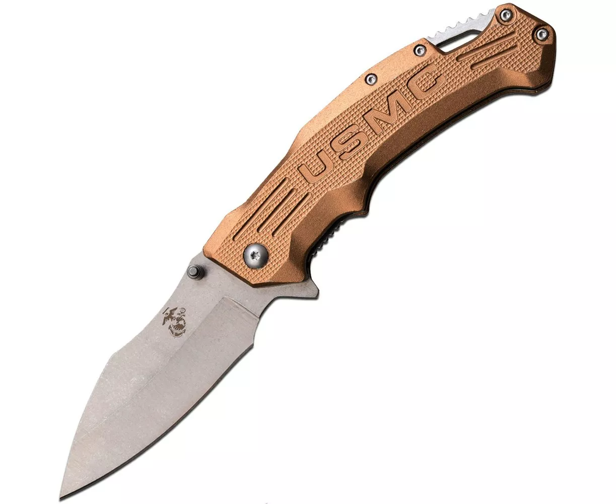 Нож USMC M-A1065TN Brown - фото 1