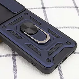Ударопрочный чехол Camshield Serge Ring for Magnet для Samsung Galaxy A03 Core Синий - миниатюра 2
