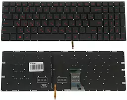 Клавіатура для ноутбуку Asus GL702VML з підсвіткою клавіш без рамки Black