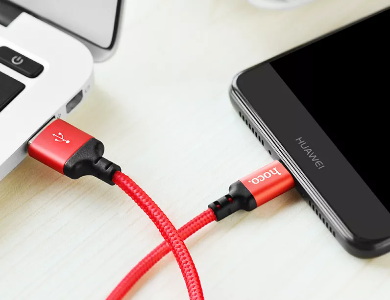 Кабель Hoco X14 Times Speed USB-A - Type-C 12w 2.4a 2м cable Red - фото 6