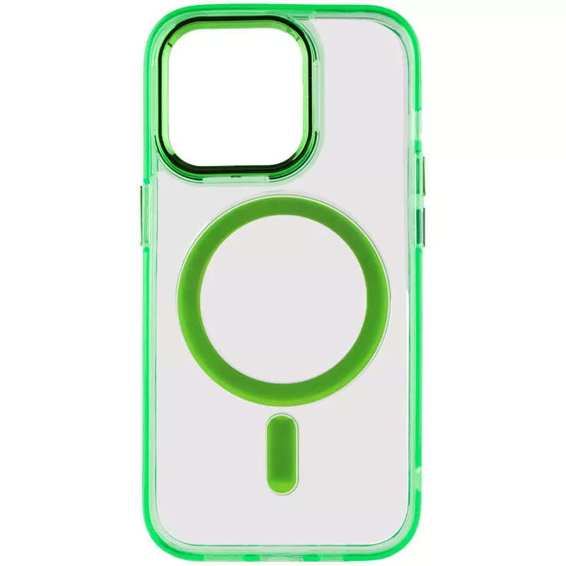 Чехол Epik Iris with MagSafe для Apple iPhone 14 Pro Light Green - фото 1