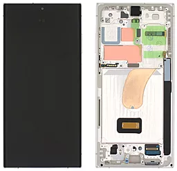 Дисплей Samsung Galaxy S23 Ultra S918 5G с тачскрином и рамкой, сервисный оригинал, Cream - фото Дисплей Samsung Galaxy S23 Ultra S918 5G с тачскрином и рамкой, сервисный оригинал, Cream