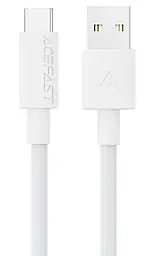 Кабель AceFast C18-04 USB-A - Type-C 15w 3a 1.2м cable White - фото Кабель AceFast C18-04 USB-A - Type-C 15w 3a 1.2м cable White