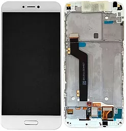 Дисплей Xiaomi Mi5C с тачскрином и рамкой, White