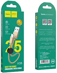 Кабель Hoco X35 Premium Charging USB-A - Type-C 15w 3a 0.25м Gold - миниатюра 5 Кабель Hoco X35 Premium Charging USB-A - Type-C 15w 3a 0.25м Gold - миниатюра 5