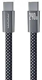 Кабель WUW X217 USB Type-C - Type-C 240w 5a 1.5м PD cable Black - фото Кабель WUW X217 USB Type-C - Type-C 240w 5a 1.5м PD cable Black