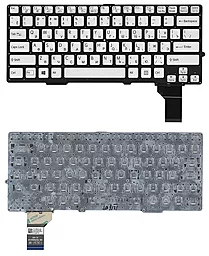 Клавіатура для ноутбуку Sony SVS13 з підсвіткою Light без рамки срібляста