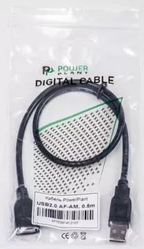Кабель (шлейф) PowerPlant USB 2.0 AF – AM, 0.5м - фото 4
