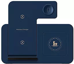 Беспроводная док-станция Remax RP-W60 3-in-1 22w wireless charger Blue - фото Беспроводная док-станция Remax RP-W60 3-in-1 22w wireless charger Blue