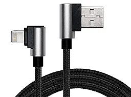 Кабель REAL-EL Premium USB-A - Lightning 12w 2.4a 1м cable Black (EL123500034) - фото Кабель REAL-EL Premium USB-A - Lightning 12w 2.4a 1м cable Black (EL123500034)