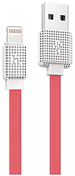 Кабель USB Hoco UPL18 Waffle USB Lightning Cable Flat 2.1A Red