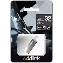 Флешка AddLink U10 32GB USB 2.0 (ad32GBU10G2) Gray - мініатюра 2