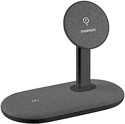 Беспроводная док-станция Momax Q.Mag Dual UD20E 15W fast wireless charger black (UD20E) - фото Беспроводная док-станция Momax Q.Mag Dual UD20E 15W fast wireless charger black (UD20E)