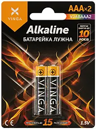 Батарейки Vinga AAA LR03 Alkaline Blister 2шт - фото Батарейки Vinga AAA LR03 Alkaline Blister 2шт