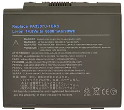 Аккумулятор для ноутбука Toshiba PA3307U Satellite P10 / 14.8V 6600mAh / Black