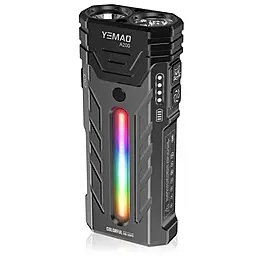 Фонарик аккумуляторный Yemao YM-A200-3SLWAV4+SST36+RGB