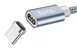 Кабель USB Hoco U40A Magnetic Adsorption Charged USB Type-C Cable Gray - миниатюра 2