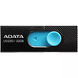 Флешка ADATA UV220 32GB USB 2.0 (AUV220-32G-RBKBL) BLACK/BLUE - фото Флешка ADATA UV220 32GB USB 2.0 (AUV220-32G-RBKBL) BLACK/BLUE