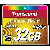Карта памяти Transcend Compact Flash 32GB 1000X UDMA 7 (TS32GCF1000)
