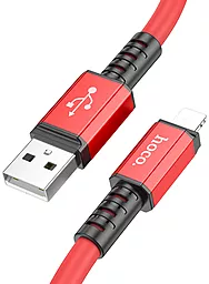 Кабель Hoco X85 Strength USB-A - Lightning 12w 2.4a 1м cable Red - мініатюра 3 Кабель Hoco X85 Strength USB-A - Lightning 12w 2.4a 1м cable Red - мініатюра 3