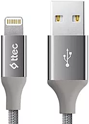 Кабель Ttec 2DK16UG USB-A - Lightning 10.5w 1.2м cable Space/Gray - фото Кабель Ttec 2DK16UG USB-A - Lightning 10.5w 1.2м cable Space/Gray