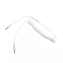 Аудіо кабель Hoco AUX mini Jack 3.5mm M/M Cable 1 м white