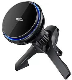 Держатель с беспроводной зарядкой, магнитный WIWU CH317 Black - фото Держатель с беспроводной зарядкой, магнитный WIWU CH317 Black