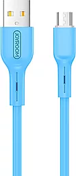 Кабель Joyroom S-M357 USB-A - micro USB 12w 2.4a 1м cable Blue - фото Кабель Joyroom S-M357 USB-A - micro USB 12w 2.4a 1м cable Blue