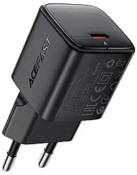 Сетевое зарядное устройство с быстрой зарядкой AceFast A117 20w GaN PD USB-C ports charger Black - фото Сетевое зарядное устройство с быстрой зарядкой AceFast A117 20w GaN PD USB-C ports charger Black