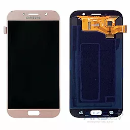 Дисплей Samsung Galaxy A7 A720 2017 с тачскрином, (TFT), Pink