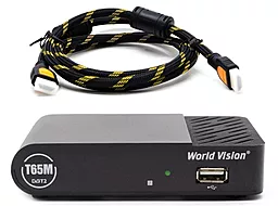 Комплект цифрового ТБ World Vision T65M + Кабель HDMI