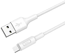 Кабель Hoco X25 Soarer Charged USB-A - micro USB 10w 1м cable White - мініатюра 4