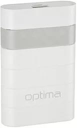 Повербанк Optima Promo Series OP-6 6000mAh White/Grey - фото Повербанк Optima Promo Series OP-6 6000mAh White/Grey