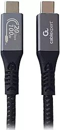 USB 3.2 Gen2x2 HD/PD Кабель Cablexpert 20gbps 4k 60hz 100w 5a 1.5m USB Type-C - Type-C cable black (CCBP-USB3-CMCM100-1.5M)