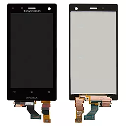 Дисплей Sony Xperia Acro S (LT26W) з тачскріном, оригінал, Black