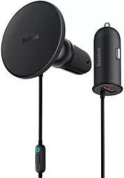 Держатель с беспроводной зарядкой, магнитный Baseus CW01 Magnetic Wireless Car Mount 40W Black (SUCX040001) - фото Держатель с беспроводной зарядкой, магнитный Baseus CW01 Magnetic Wireless Car Mount 40W Black (SUCX040001)