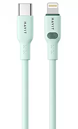 USB PD Кабель Havit 30w 3a USB Type - Lightning cable green (HV-CB6281)