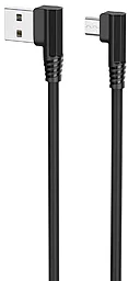 Кабель Hoco U83 Puissant Silicone USB-A - micro USB 12w 2.4a 1.2м cable Black - фото Кабель Hoco U83 Puissant Silicone USB-A - micro USB 12w 2.4a 1.2м cable Black