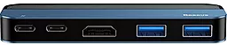 Мультипортовый USB-A хаб Baseus Transparent Series USB-C Multifunctional Adapter Blue (CAHUB-TD03) - миниатюра 3
