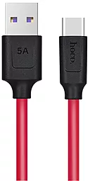 Кабель Hoco X11 Fast Charging USB-A - Type-C 25w 5a 1м cable Red - фото Кабель Hoco X11 Fast Charging USB-A - Type-C 25w 5a 1м cable Red