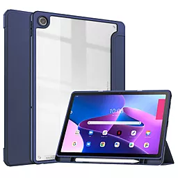 Чехол для планшета BeCover Soft Edge с креплением для стилуса для Lenovo Tab M10 Plus TB-125F (3rd Gen) 10.61" Deep Blue (708367) - фото Чехол для планшета BeCover Soft Edge с креплением для стилуса для Lenovo Tab M10 Plus TB-125F (3rd Gen) 10.61" Deep Blue (708367)
