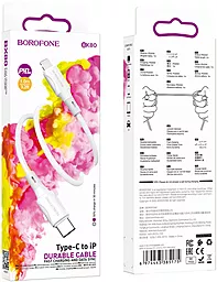 Кабель Borofone BX80 USB Type-C - Lightning 20w 3a 1м PD сable White - миниатюра 5