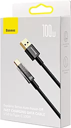 Кабель USB Baseus Explorer Series Auto Power-Off 100w 6a 2m USB-Type-C cable black (CATS000301) - миниатюра 6