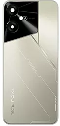 Задняя крышка корпуса Tecno Pova 5 со стеклом камеры, Original Amber Gold