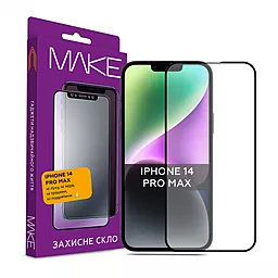 Защитное стекло MAKE для Apple iPhone 14 Pro Max (MGF-AI14PM) - фото Защитное стекло MAKE для Apple iPhone 14 Pro Max (MGF-AI14PM)
