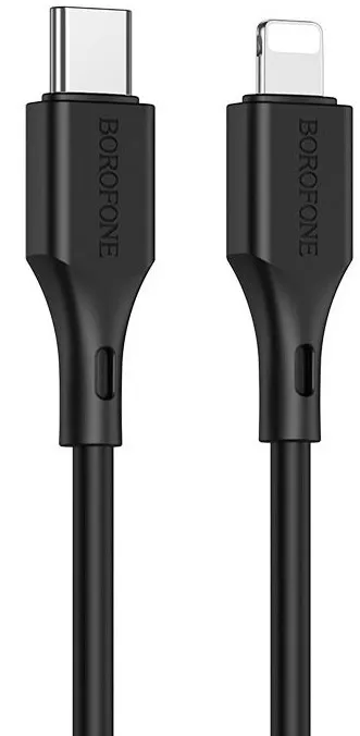 Кабель Borofone BX49 USB Type-C - Lightning 18w 3a 1м PD сable Black - фото 1