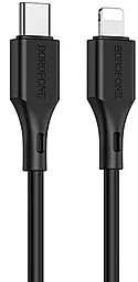 Кабель Borofone BX49 USB Type-C - Lightning 18w 3a 1м PD сable Black - фото Кабель Borofone BX49 USB Type-C - Lightning 18w 3a 1м PD сable Black