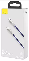 Кабель Baseus Cafule USB Type-C - Type-C 100w 5a 1м PD cable Purple (CATJK-C05) - миниатюра 4 Кабель Baseus Cafule USB Type-C - Type-C 100w 5a 1м PD cable Purple (CATJK-C05) - миниатюра 4