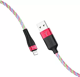 Кабель Hoco U85 Charming Night USB-A - Lightning 12w 2.4a 1м cable Red - фото Кабель Hoco U85 Charming Night USB-A - Lightning 12w 2.4a 1м cable Red